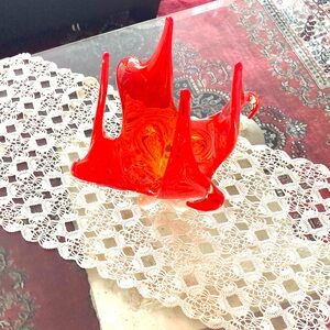 Handmade crochet runner 13” x35”